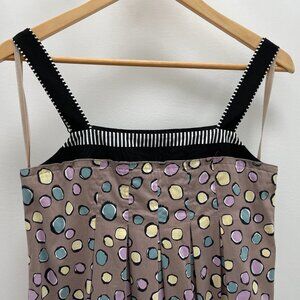 BCBG MaxAzria knee-length dotted dress, adjustable straps, with pockets! size 0